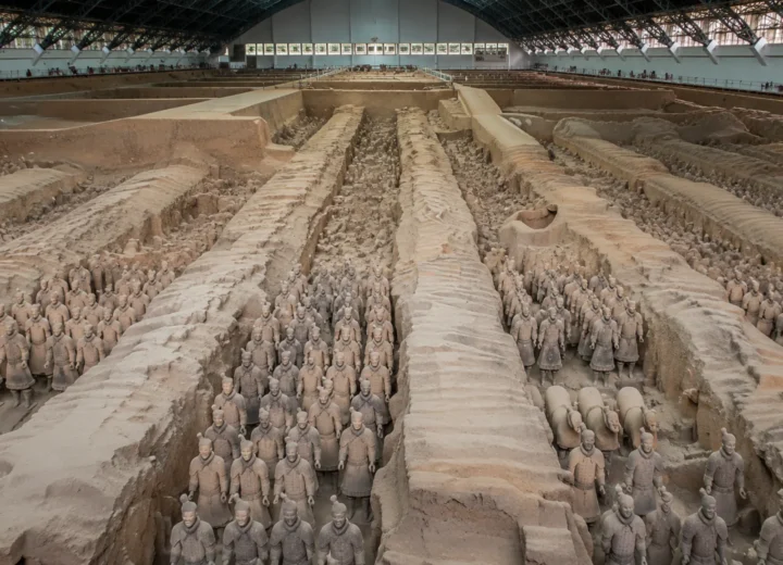Guerreros de Terracota de Xi’an en el foso arqueológico